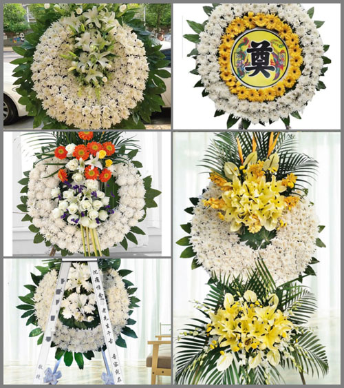 四川成都彭州市隆丰镇文家村花圈速递
